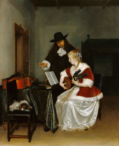 Die Musikstunde von Gerard ter Borch